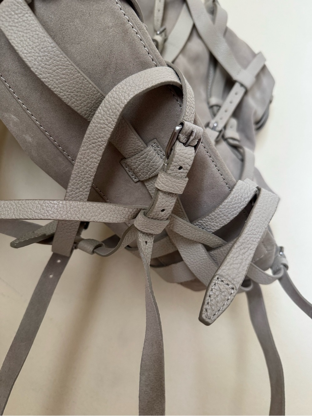 Alexander Wang Kirsten Bag Suede Leather Khaki Shoulder Strap Tote - Picture 5 of 10